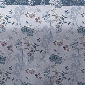 Housse de couette 240x220 hana bleu + 2