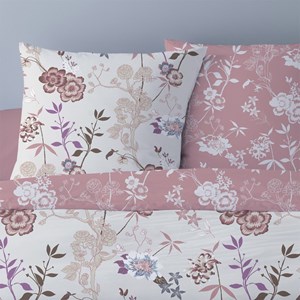 Housse de couette 240x220 hana rose + 2