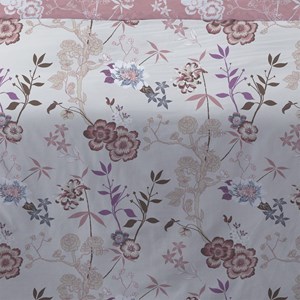 Housse de couette 240x220 hana rose + 2