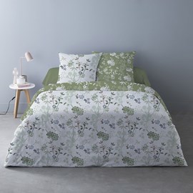 Housse de couette 240x220 hana vert + 2