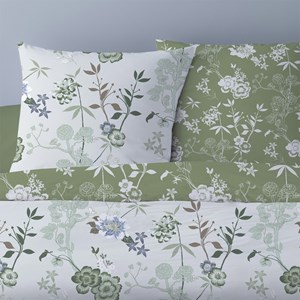 Housse de couette 240x220 hana vert + 2