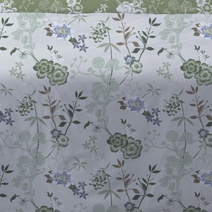 Housse de couette 240x220 hana vert + 2