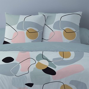 Housse de couette 240x220 kim + 2 taies