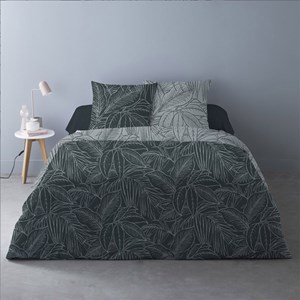 Housse de couette 240x220 monti gris + 2