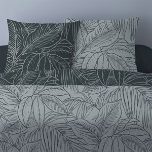 Housse de couette 240x220 monti gris + 2