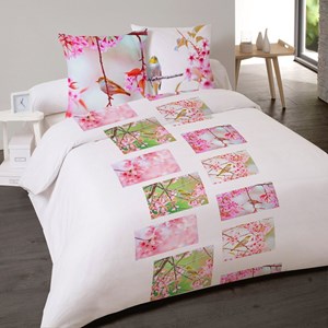 Housse de couette 240x220 oiseau + 2 tai