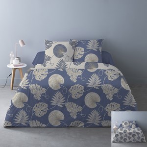 Housse de couette 240x220 olivia bleu +