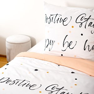 Housse de couette 240x220 positive + 2 t