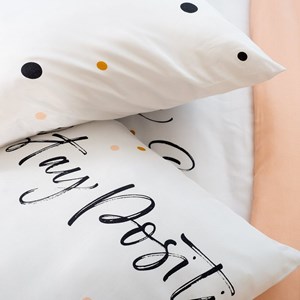 Housse de couette 240x220 positive + 2 t