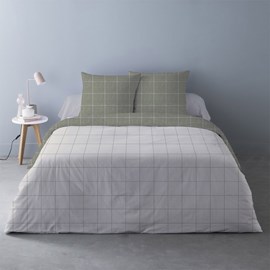Housse de couette 240x220 régis vert + 2