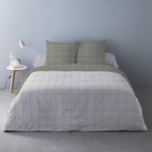 Housse de couette 240x220 régis vert + 2