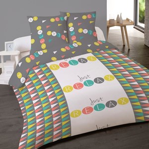 Housse de couette 240x220 relax + 2 taie