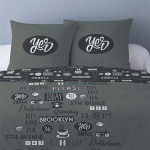 Housse de couette 240x220 yes + 2 taies
