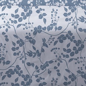 Housse de couette 240x220 yuka bleu + 2