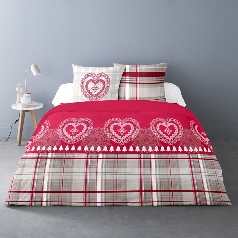 Housse de couette 260x240 cœur de charme