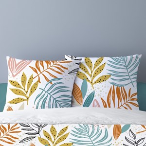 Housse de couette 260x240 floris + 2 tai
