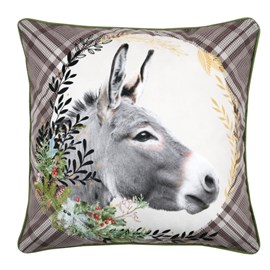 Coussin 40x40 cm penny gris