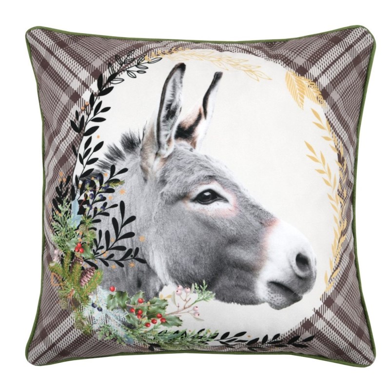 Coussin 40x40 cm penny gris