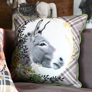 Coussin 40x40 cm penny gris