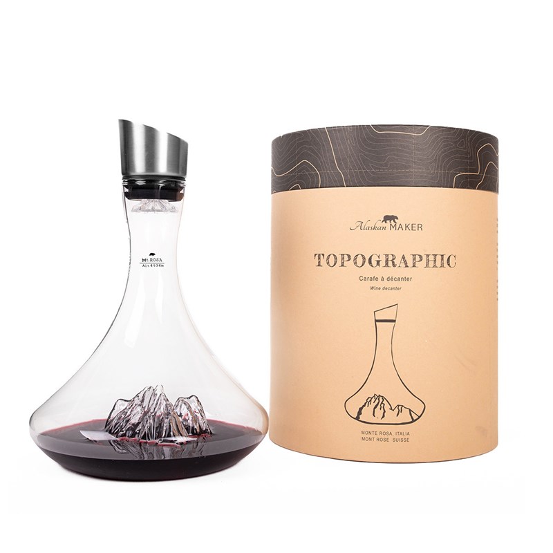 Alaskan Maker - Carafe à vin topographic : mont rosa