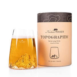 Verre design topographic : pic du midi