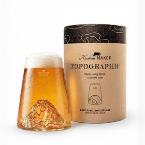 Verre design topographic : monte rosa