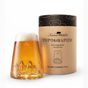 Verre design topographic : tre cime
