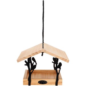 Mangeoire à suspendre en pin et fer