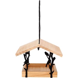 Mangeoire à suspendre en pin et fer