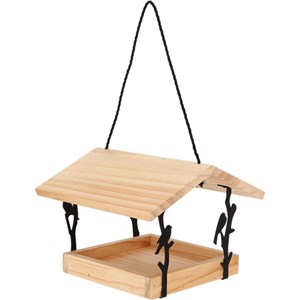 Mangeoire à suspendre en pin et fer