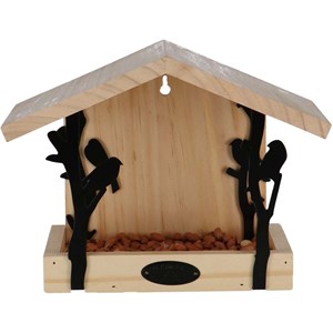 Mangeoire murale en pin et fer