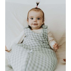 Gigoteuse vichy vert de gris 0-6 mois