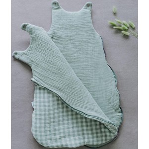 Gigoteuse vichy vert de gris 24-36 mois