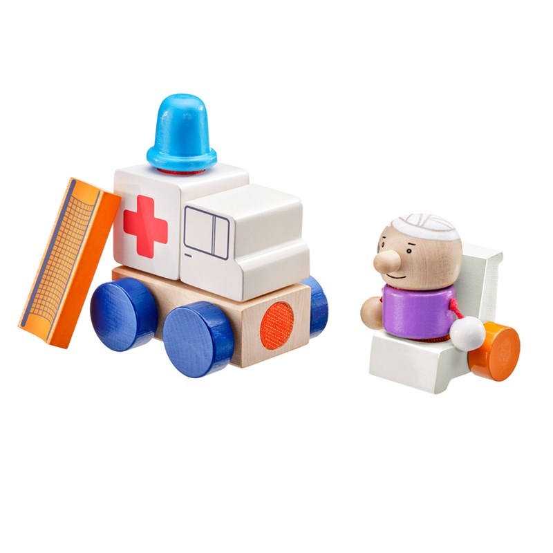 Ambulance en bois, 7 pcs