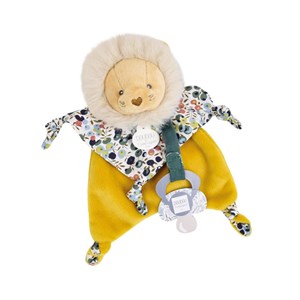 Doudou attache sucette lion