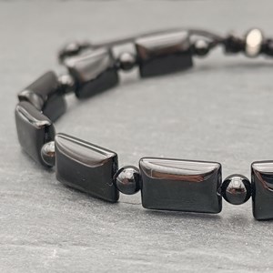 Bracelet stone square onyx