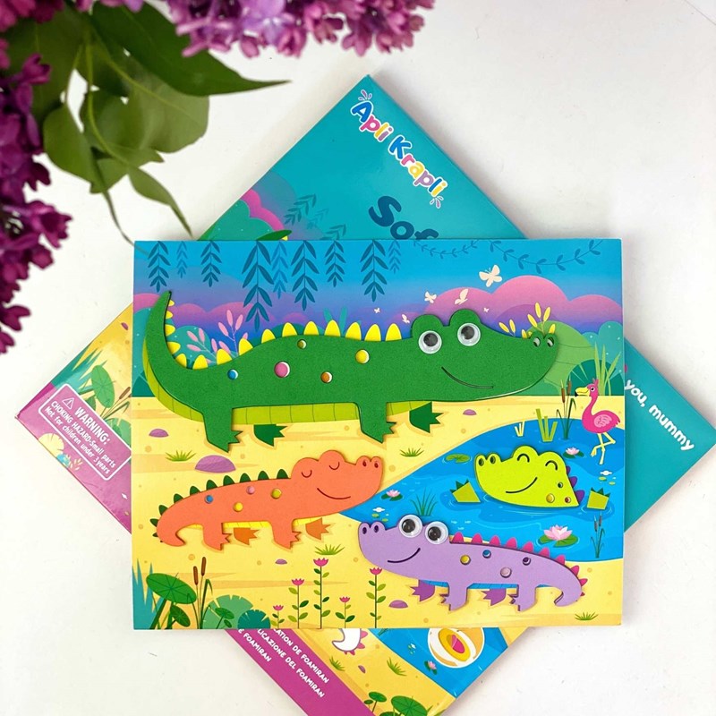 Famille crocodiles - kit créatif mousse