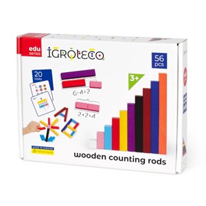 Tiges de comptage en bois 56 pcs en bois