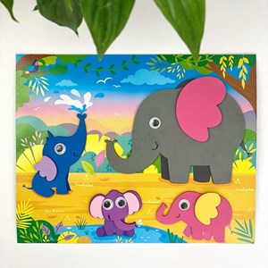 Famille eléphants -kit créatif en mousse