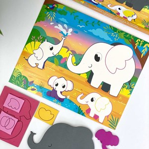 Famille eléphants -kit créatif en mousse