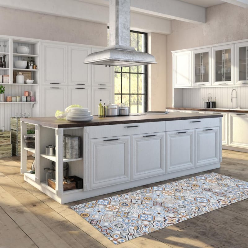 Antidérapant tapis de cuisine en coton, indestructible, imprimé avec des feuilles vertes Mesure Cm. 50x80 Antidérapant tapis de cuisine en coton, indestructible, imprimé avec des feuilles vertes Mesure Cm. 50x80