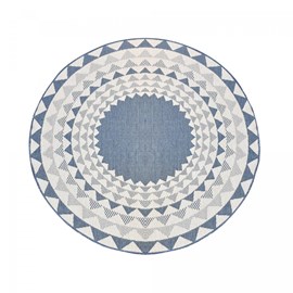 Tapis exterieur 240x240 rond bleu