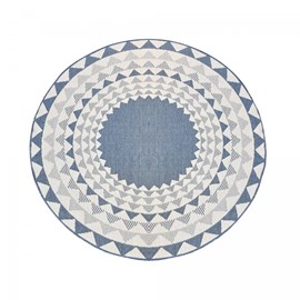 Tapis exterieur 240x240 rond bleu