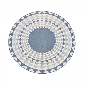Tapis exterieur 240x240 rond bleu