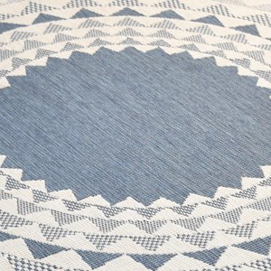 Tapis exterieur 240x240 rond bleu