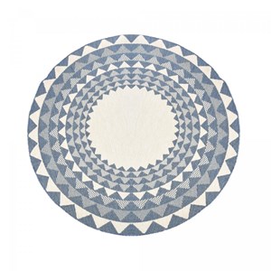 Tapis exterieur 240x240 rond bleu