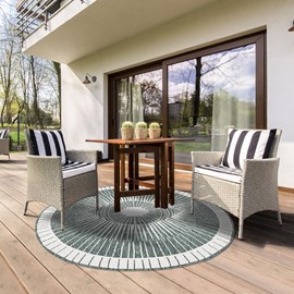 Tapis exterieur 240x240 rond vert