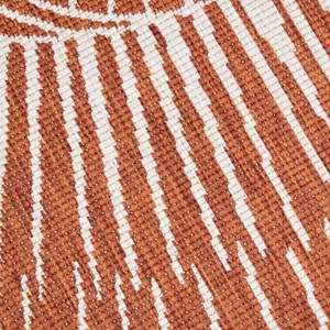 Tapis exterieur 120x120 rond marron