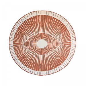 Tapis exterieur 160x160 rond marron