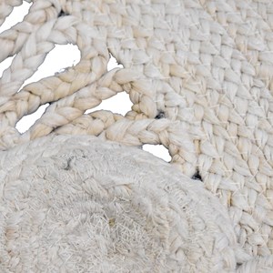 Tapis rond 100x100 rond ecru